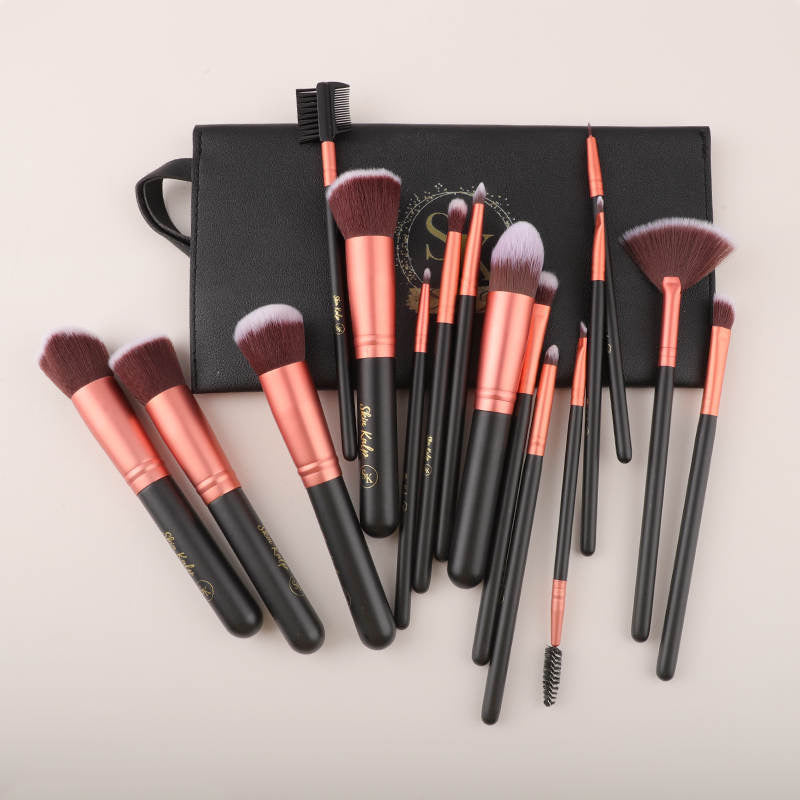 Makeup Brushes Premium Synthetic Foundation Powder Concealers Eye Shadows Makeup 16 Pcs Brush Set