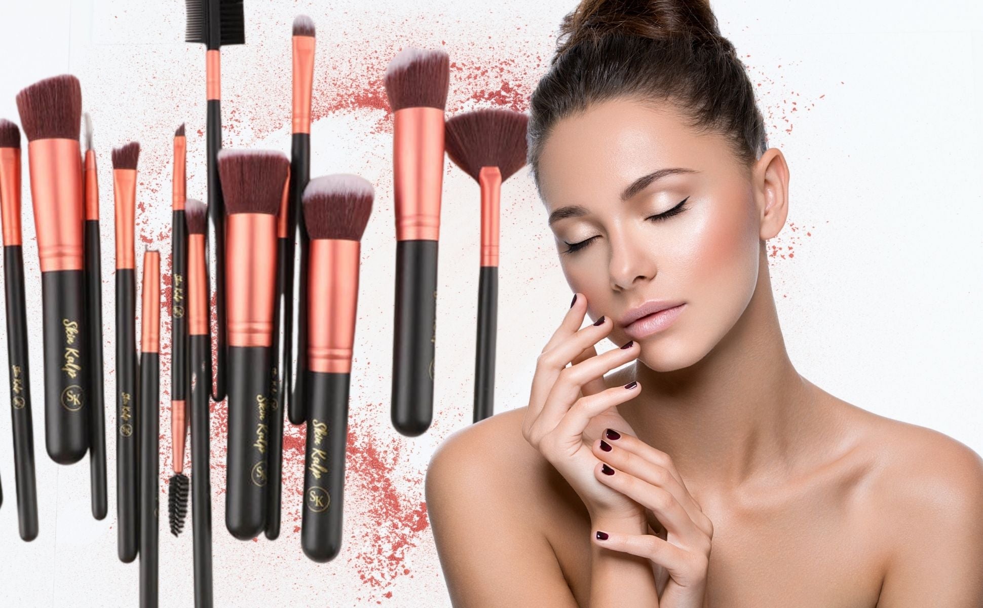 Makeup Brush Advanced Synthetic Concealer Foundation Powder Eyeshadow  Makeup Brush Cosmetics Eyebrow Eyeshadow Powder Lip Gloss Brush 8Pack Look
